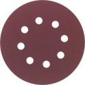 Brusný papír na suchý zip, 125 mm, zrno 100, 10 ks, 8 otvorů, Makita, P-43561
