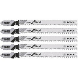 Pilový list do přímočaré pily, Clean for Wood, T 101 B, 5 ks, Bosch, T101B