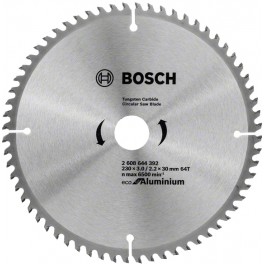 Pilový kotouč s SK plátkem, 250 x 30 mm, 80 zubů, 2.608.644.393, Eco for Aluminium, Bosch, BAL250/80