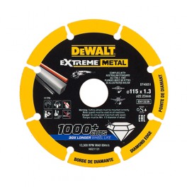 Diamantový kotouč na kov, 115 x 22,23 mm, Extreme® Metal, DeWALT, DT40251