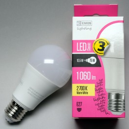 LED žárovka Classic A60 10,5W E27 teplá bílá, ZQ5150, Emos, EM-ZQ5150