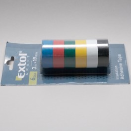 Pásky izolační, PVC, sada 6 ks, 19 mm x 3 m, Extol Craft, MB9550